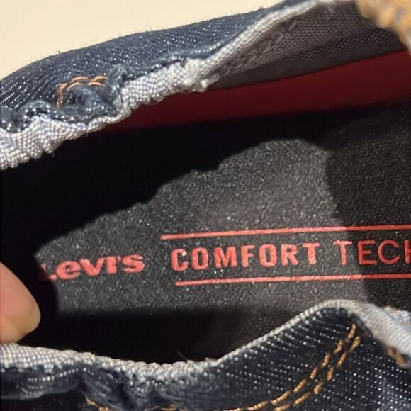 Levi’s Blue Denim Slip On Lace Up Sneaker Shoes Size 8.5 - Picture 10 of 14